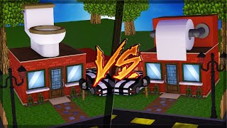CASA DE PRIVADA VS CASA DE PAPEL HIGIÊNICO NO MINECRAFT