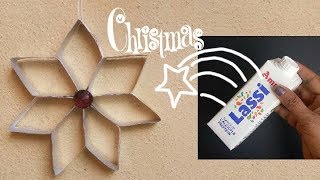 How to Make a Lassi/Milk/Juice Carton Box Star DIY for Kid's|Xmas Craft Ideas