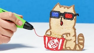 3D РУЧКА | КОТЫ ВКОНТАКТЕ РИСУЮ 3D РУЧКОЙ | 3D PEN CATS VK DIY
