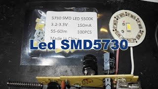 Led SMD5730 0.5W 150mA 3.2 - 3.4V 50 - 55lm avto зарядное на XL1530E1 доработка