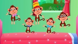 Five Little Monkeys with lyrics
