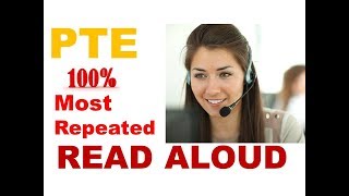 PTE Most Repeating Read Aloud with TIMER⏲️2019 Latest