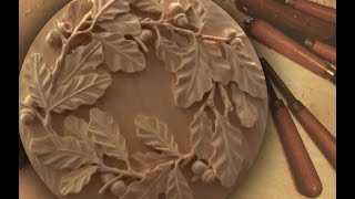 Резьба по дереву. Ветка с дубовыми листьями. 10 часть (процесс)