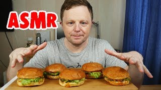 ASMR MUKBANG||| 5 БУРГЕРОВ СОЛО ||| ОТВЕТЫ НА ВОПРОСЫ