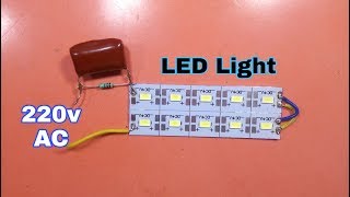 How to connect LED Light to 220v AC Supply , homemade circuit