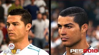 ЛИЦА ИГРОКОВ РЕАЛА FIFA 18 VS PES 18