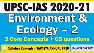 Environment & Ecology 2 - TAP - Day 8 - Syllabus Concept - UPSC 2020-21 - Civil Services prep