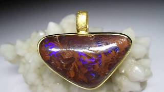 Koroit Opal Silver Pendant code 1348 Серебряный кулон с короит опалом