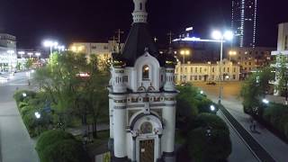 Ночной Екатеринбург с высоты.  Панорамы города который не спит с высоты птичего полета.