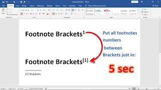 How to add brackets aroud all footnotes numbers in 5 seconds