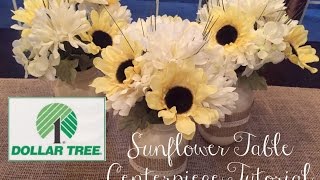 DOLLAR TREE DIY | Sunflower Table Centerpiece