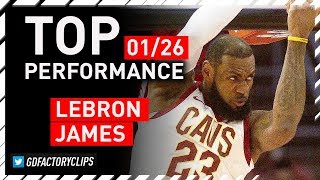 LeBron James Triple-Double Highlights vs Pacers - 26 Pts, 10 Reb, 11 Ast | 2018.01.26