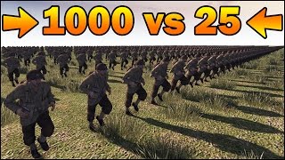 1000 INFANTRY vs 25 SNIPERS - MISSION IMPOSSIBLE - Men of War Assault Squad 2 - Editor Scenario #83