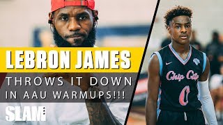 Coach LeBron James Throws it DOWN Before Blue Chips Win! ?