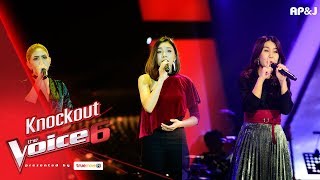 Knock Out : แนช+กอล์ฟฟี่ - หัวใจคนรอ VS เอินเอิน - The Girl in 14G  - The Voice 6 - 21 Jan 2018