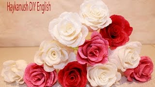 Como Hacer Flores de Papel Crepe Rosa Flores
