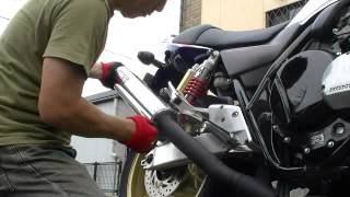 CB400SB スリップオンマフラー交換