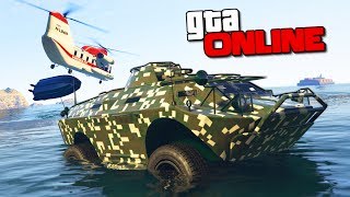 ШТУРМ ЗАТОНУВШЕГО КОРАБЛЯ НА БТР В GTA 5 ONLINE - МИССИИ ИЗ DLC ТОРГОВЛЯ ОРУЖИЕМ