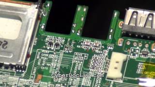Laptop motherboard audio jack soldering repair replacement using CyberDoc QuickAlloy How to