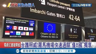 台灣護照超好用!遊義大利羅馬能"快速通關" 成為全球第8個優待國｜記者 許信欽 陳君傑｜【LIVE大現場】20190721｜三立新聞台