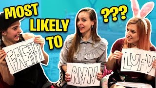 Who is most likely to...? Cover up a crime? Run around nude? Own a Yoga Studio?