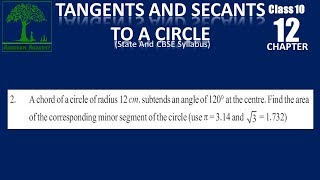 Class 10 Tangents and Secants to a Circle State and CBSE Syllabus