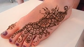 رسم الحناء على الارجل خطوات سهلة
