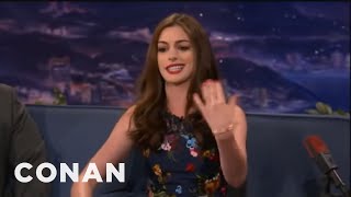 Anne Hathaway's Lil' Wayne Style Paparazzi Rap - Conan on TBS