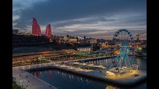 Баку Азербайджан 2018 год парк на горе пейзажи море город как на ладони прогулка красоты соседних ст