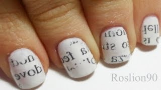 NewsPaper Nail Art Tutorial+Outfit