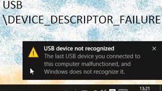 How to fix Unknown USB Device (Device Descriptor Request Failed) - USB device not recognized