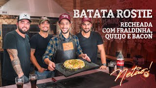 Batata Rostie recheada com fraldinha na brasa, queijo e bacon! | Netão! Bom Beef #55