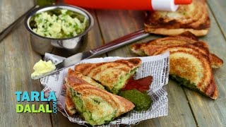 Cheese Chilli Toast (Mumbai Roadside Snack) by Tarla Dalal