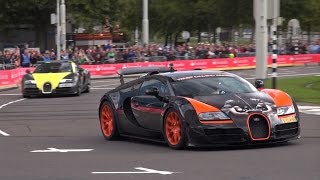4 x Bugatti Veyron SOUNDS! Grand Sport, 1 of 8 WRC Edition, GS Vitesse