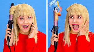 PROBLEMAS DE CABELLO CORTO Y LARGO || Problemas y situaciones divertidas del pelo por 123 GO!Spanish