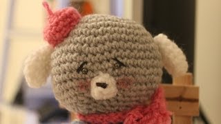 Вяжем кепочку для амигуруми - игрушки (собачка, 5 часть)