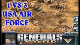 1 VS 3 USA AIR FORCE GENERAL | Command And Conquer Generals Zero Hour 2018