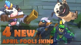 ALL 4 APRIL FOOLS URF 2017 SKINS - Pug'Maw Moo Cow Alistar Super Kennen Renektoy