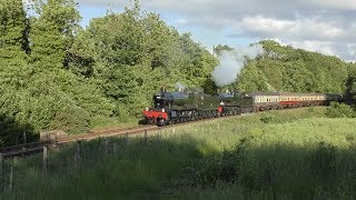 7828 and 7802 haul a 14 coach train to celebrate 40 years of the West Somerset Railway - 08/06/2019