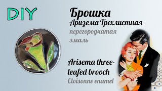 DIY Аризема трехлистная. Перегородчатая эмаль. ????