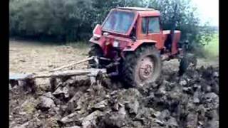 *Belarus MTZ-82 with polish 3-furrow (modified) plough*
