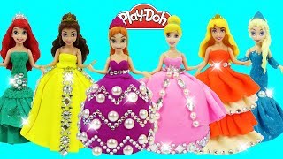 DIY Making Play Doh Dresses for Disney Princess Dolls