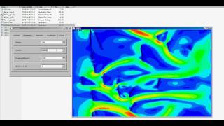 Fluid flow simulation using GPU