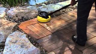 Как очистить деревянную поверхность с помощью минимойки Karcher
