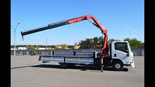 Бортовая платформа Polycar и манипулятор Fassi f85b на Isuzu NQR 90.