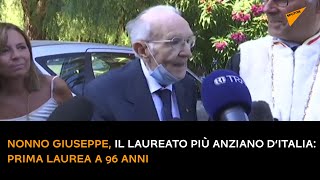 Nonno Giuseppe, il laureato più anziano d’Italia: prima laurea a 96 anni