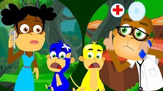 fem små apor | sång för barn | Nursery Rhymes | Five Little Monkeys