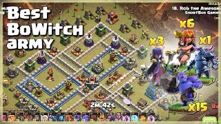 6 Valks+3 Witch+15 Bowler+1 Pekka= TH12 Best BoWitch Army | TH12 War Strategy #82 | COC 2018 |
