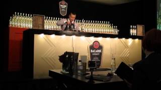 Ran Duan of Boston/Woburn competing in the Bacardi Legacy global cocktail competition 2015
