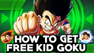 HOW TO GET FREE SPARKING KID GOKU! Dragon Ball Legends Free To Play Legends Road Event Gameplay